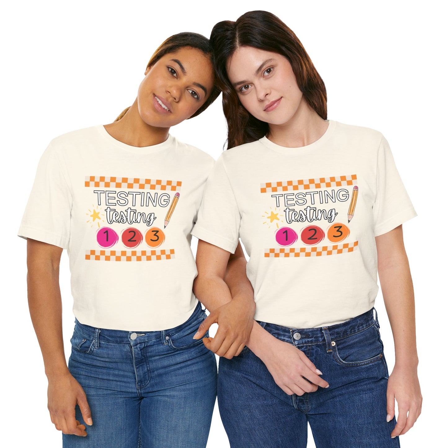 'Testing Testing 1 2 3' Unisex Jersey Short Sleeve Tee