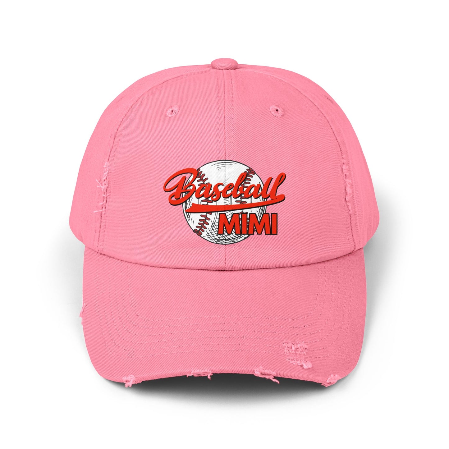 'Baseball Mimi' Unisex Distressed Cap