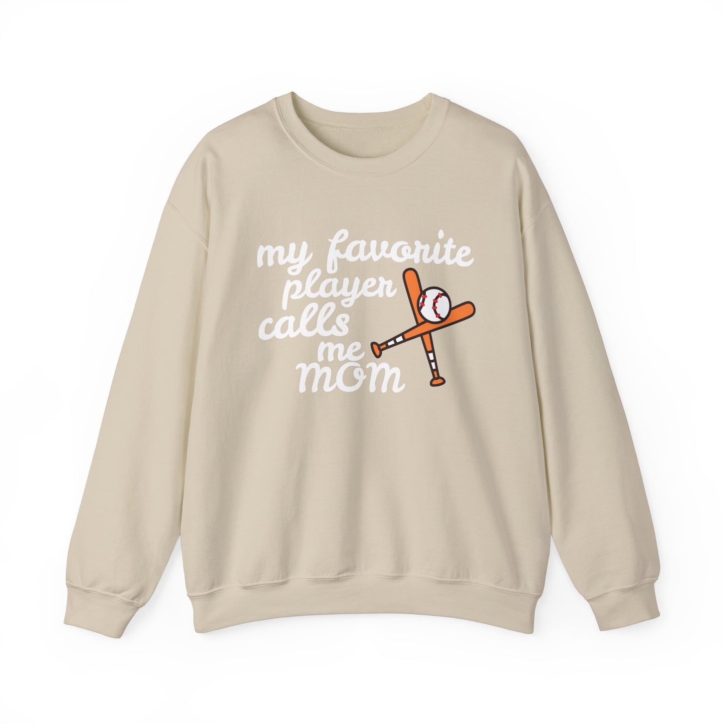 'My Favorite Player Calls Me Mom' Unisex Heavy Blend™ Crewneck Sweatshirt
