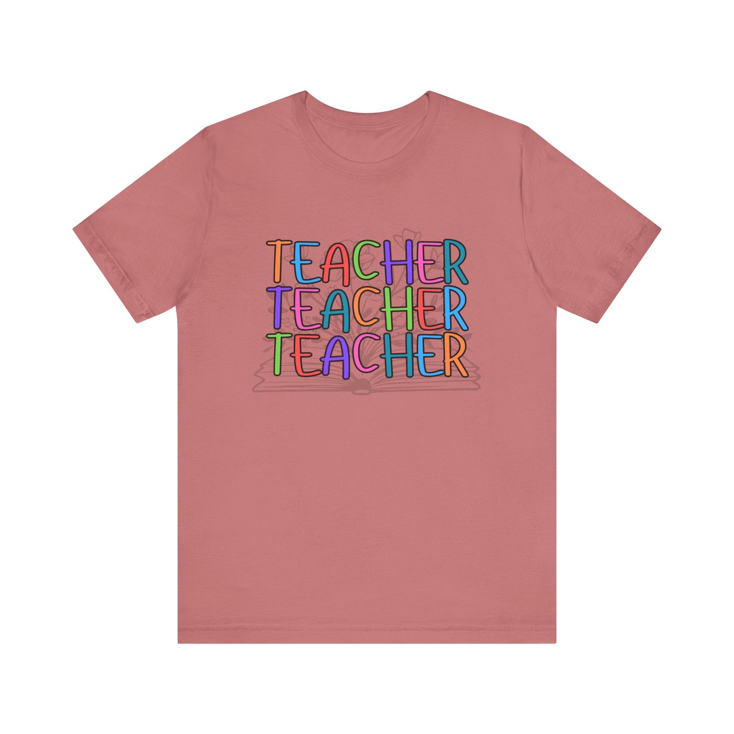 'Book Teacher' Unisex Jersey Short Sleeve Tee