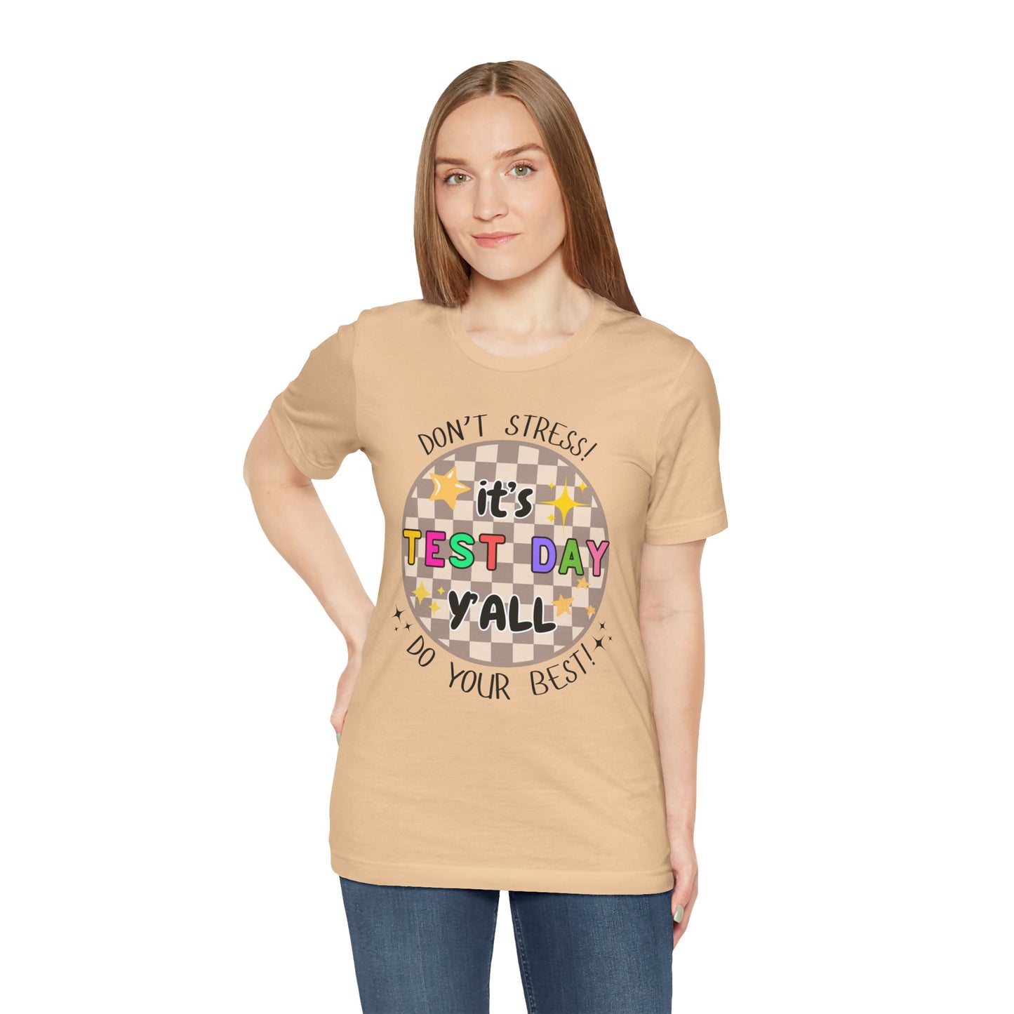 'It's Test Day Y'all' Unisex Jersey Short Sleeve Tee