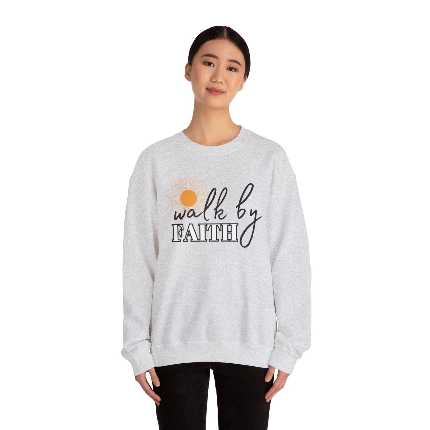 'Walk by Faith' Unisex Heavy Blend™ Crewneck Sweatshirt