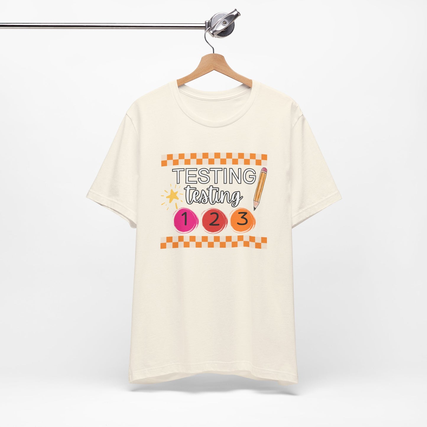 'Testing Testing 1 2 3' Unisex Jersey Short Sleeve Tee