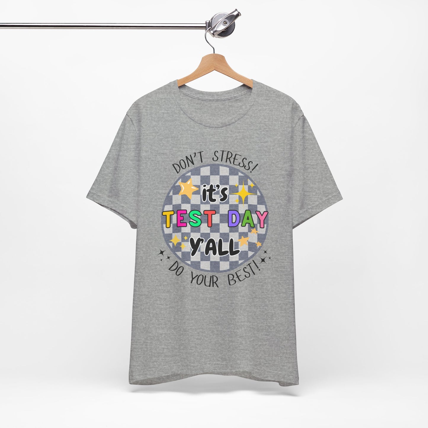'It's Test Day Y'all' Unisex Jersey Short Sleeve Tee