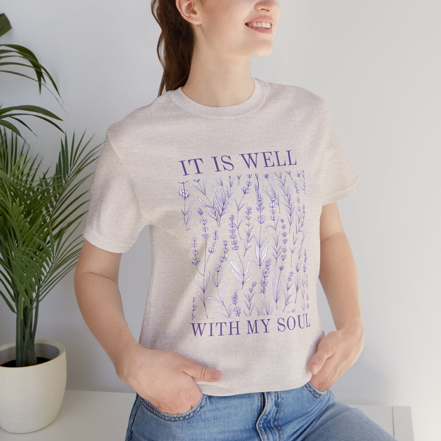 'It Is Well With My Soul' Unisex Jersey Short Sleeve Tee