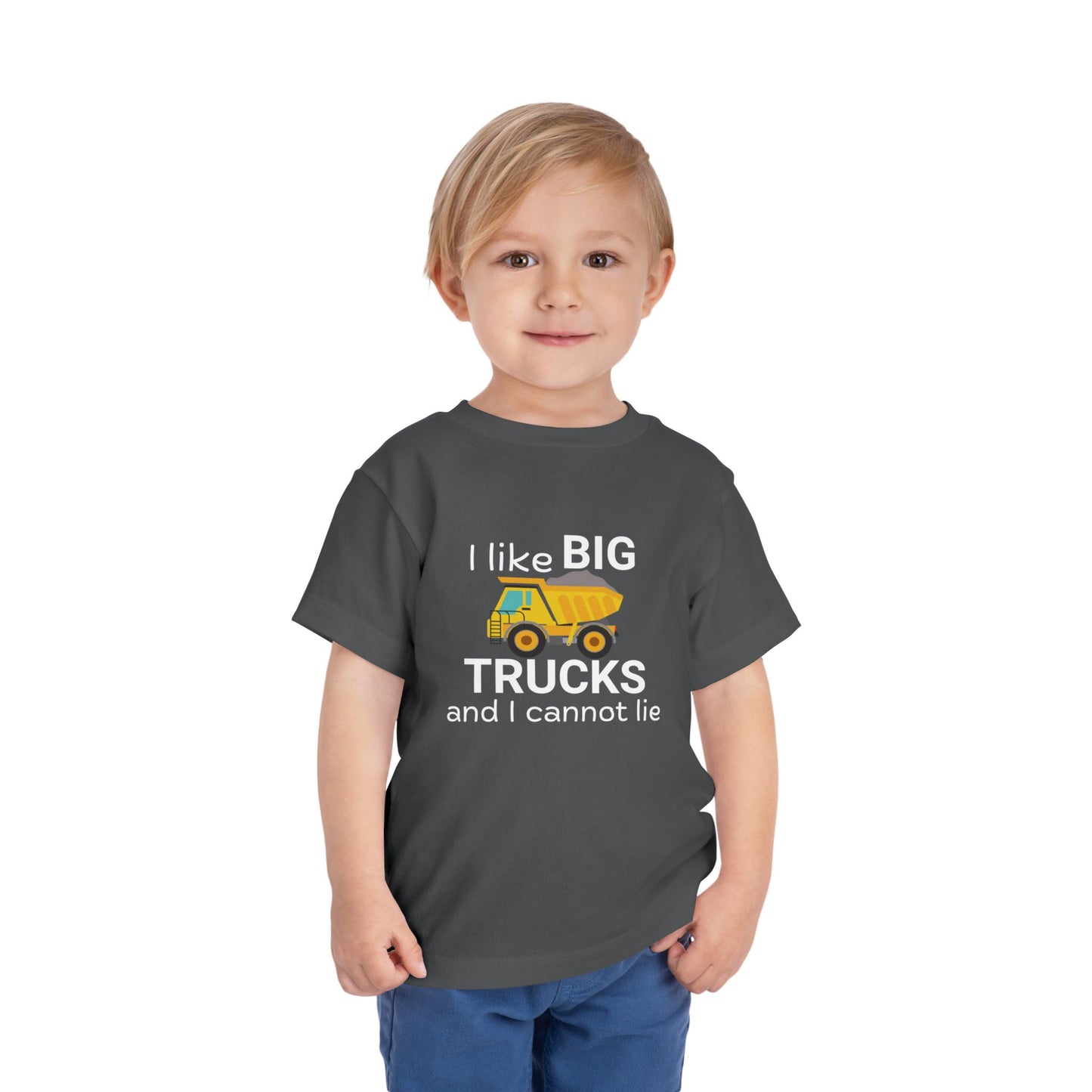 'I Like Big Trucks And I Cannot Lie' Toddler Short Sleeve Tee