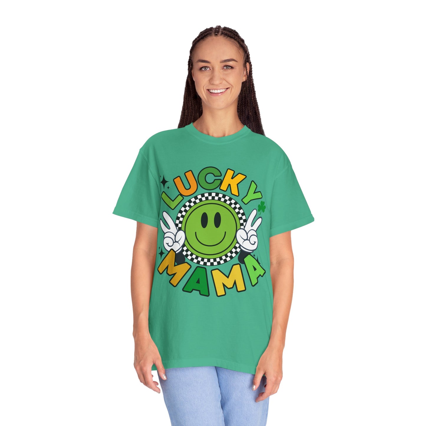 'Lucky Mama' Unisex Garment-Dyed T-shirt