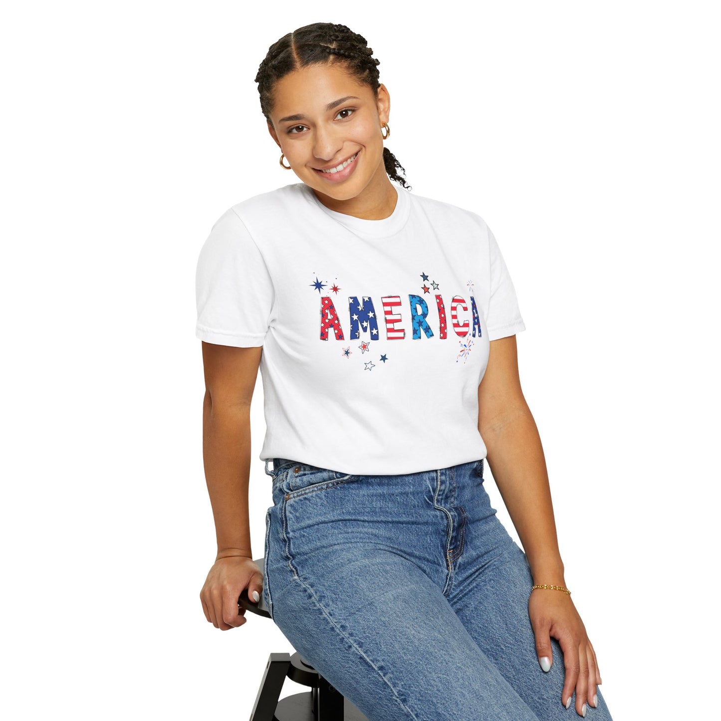 'America' Unisex Garment-Dyed T-shirt