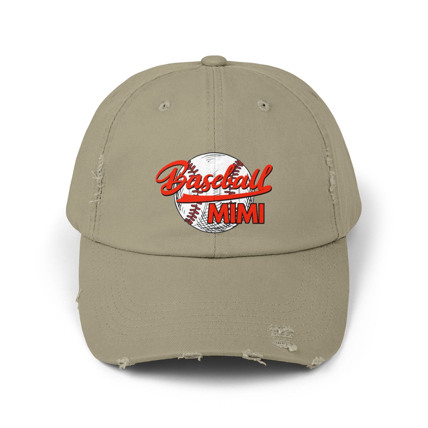 'Baseball Mimi' Unisex Distressed Cap
