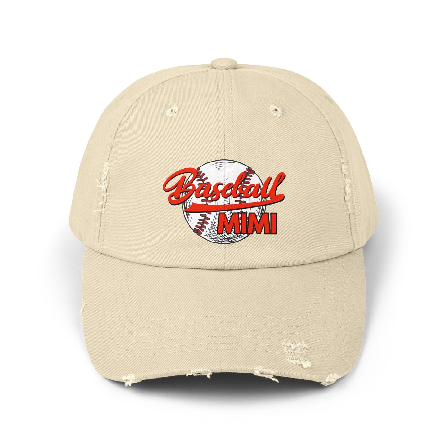 'Baseball Mimi' Unisex Distressed Cap