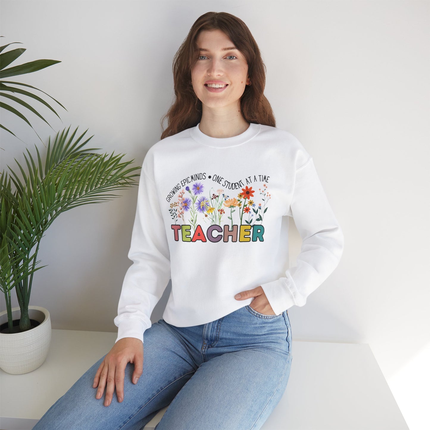 'Growing Epic Minds-One Student At A Time' Unisex Heavy Blend™ Crewneck Sweatshirt