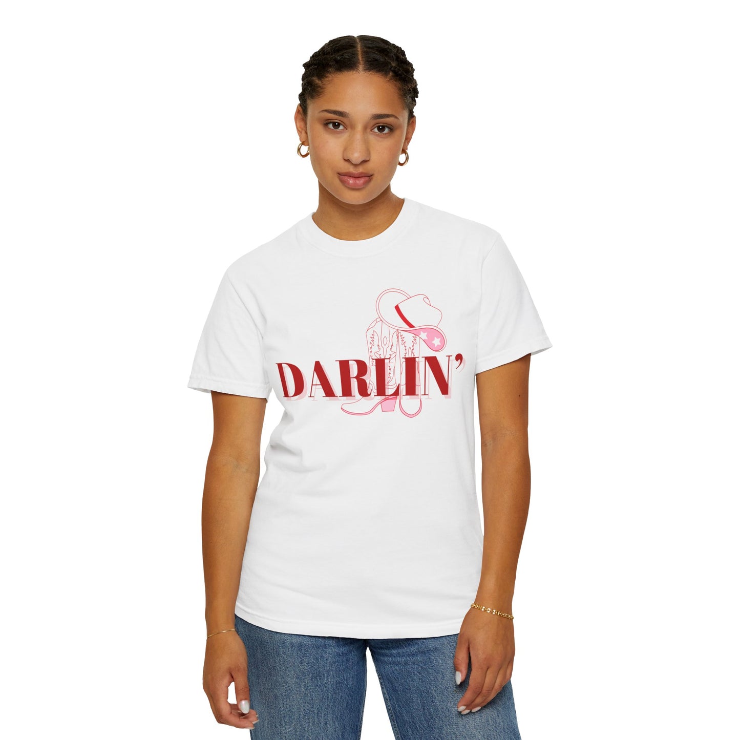 'Darlin' Cowboy Boots' Unisex Garment-Dyed T-shirt