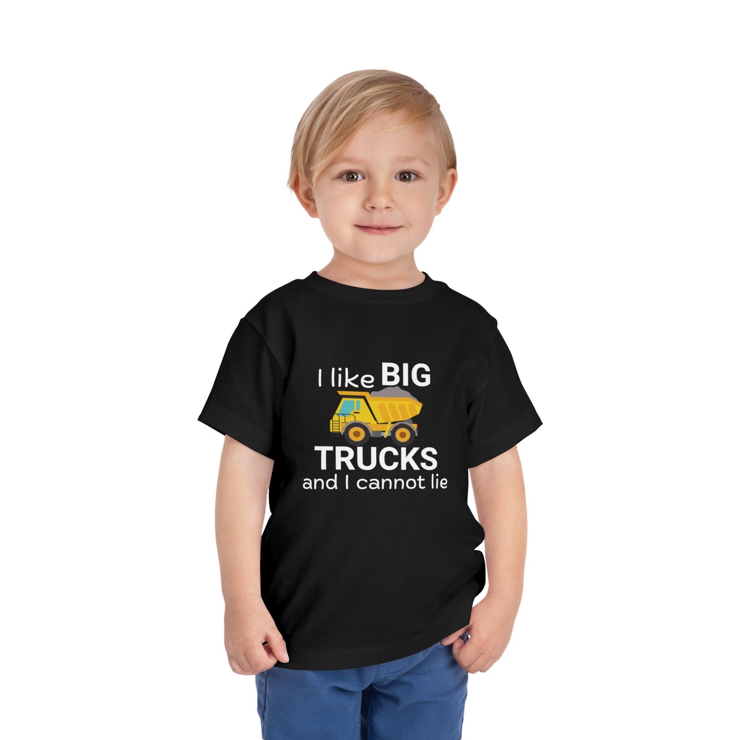 'I Like Big Trucks And I Cannot Lie' Toddler Short Sleeve Tee