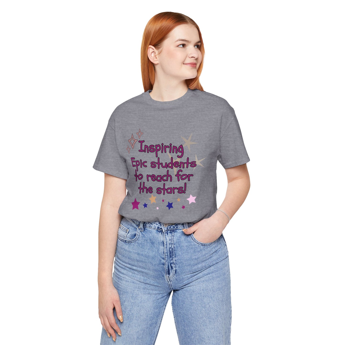 'Inspiring Epic Students To Reach For The Stars' Unisex Jersey Short Sleeve Tee