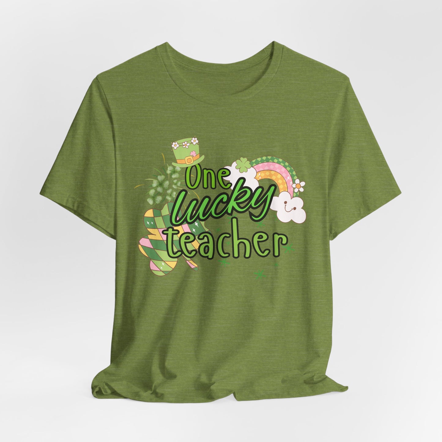 'One Lucky Teacher' Unisex Jersey Short Sleeve Tee