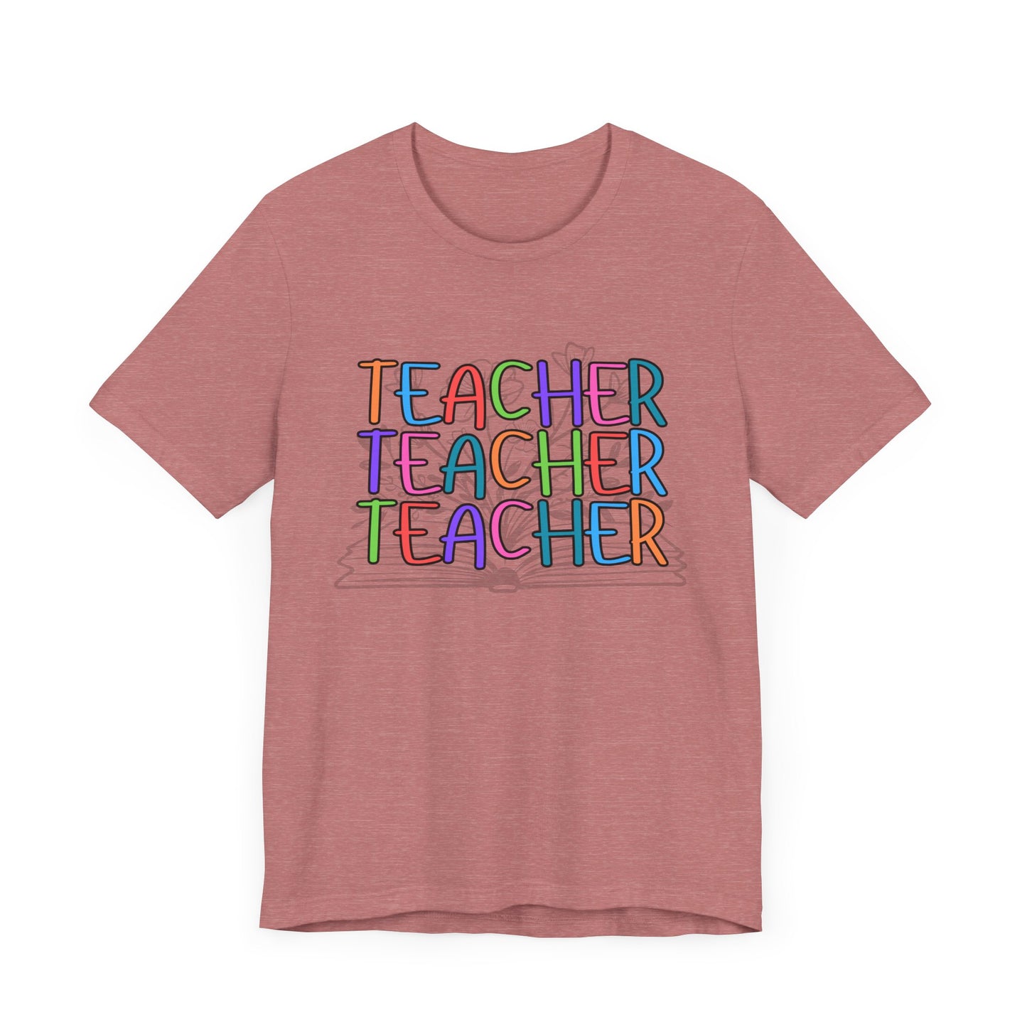 'Book Teacher' Unisex Jersey Short Sleeve Tee