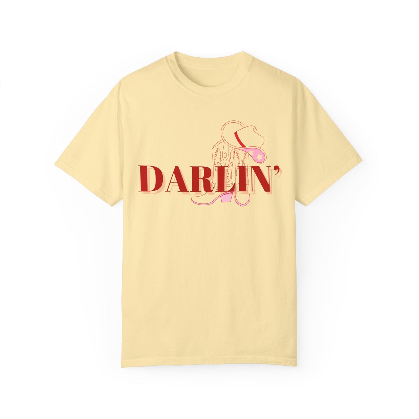 'Darlin' Cowboy Boots' Unisex Garment-Dyed T-shirt