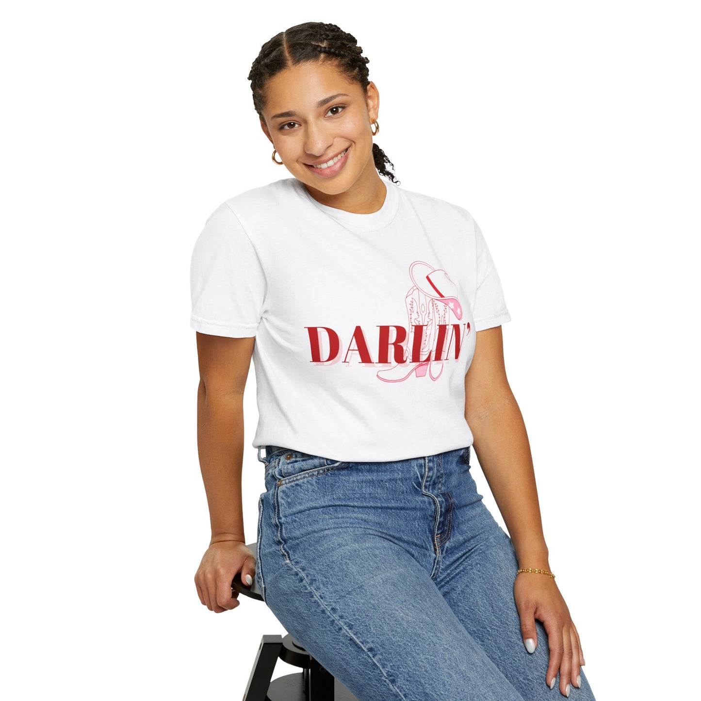 'Darlin' Cowboy Boots' Unisex Garment-Dyed T-shirt