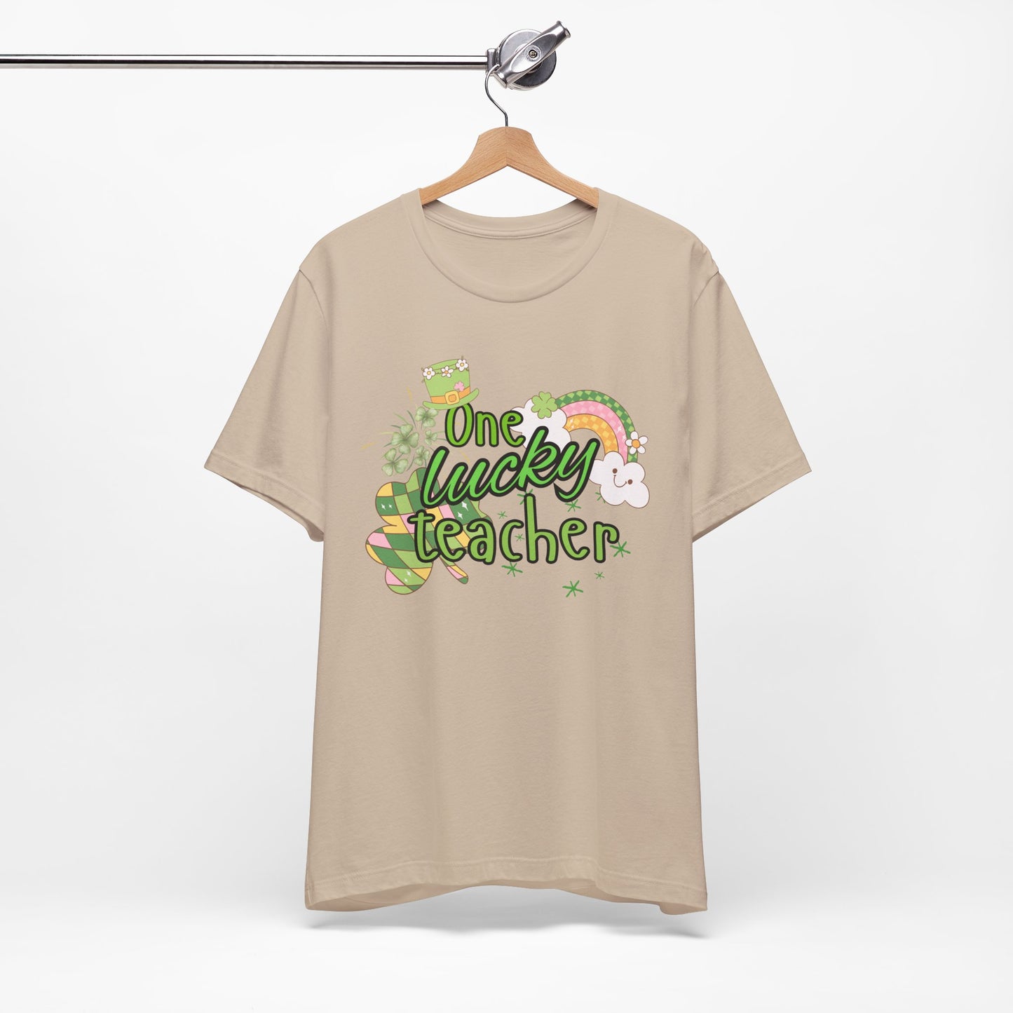 'One Lucky Teacher' Unisex Jersey Short Sleeve Tee