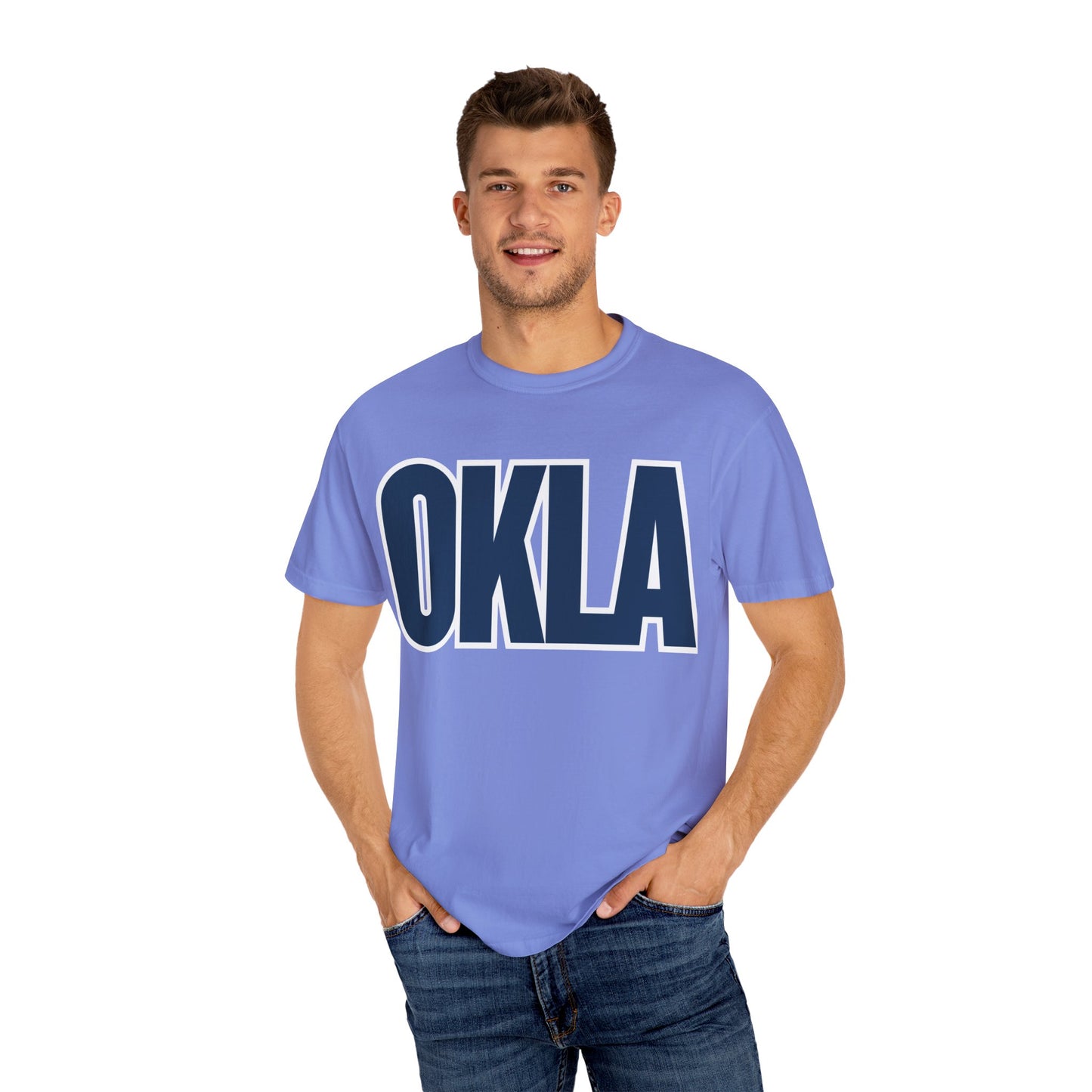 'OKLA' Unisex Garment-Dyed T-shirt