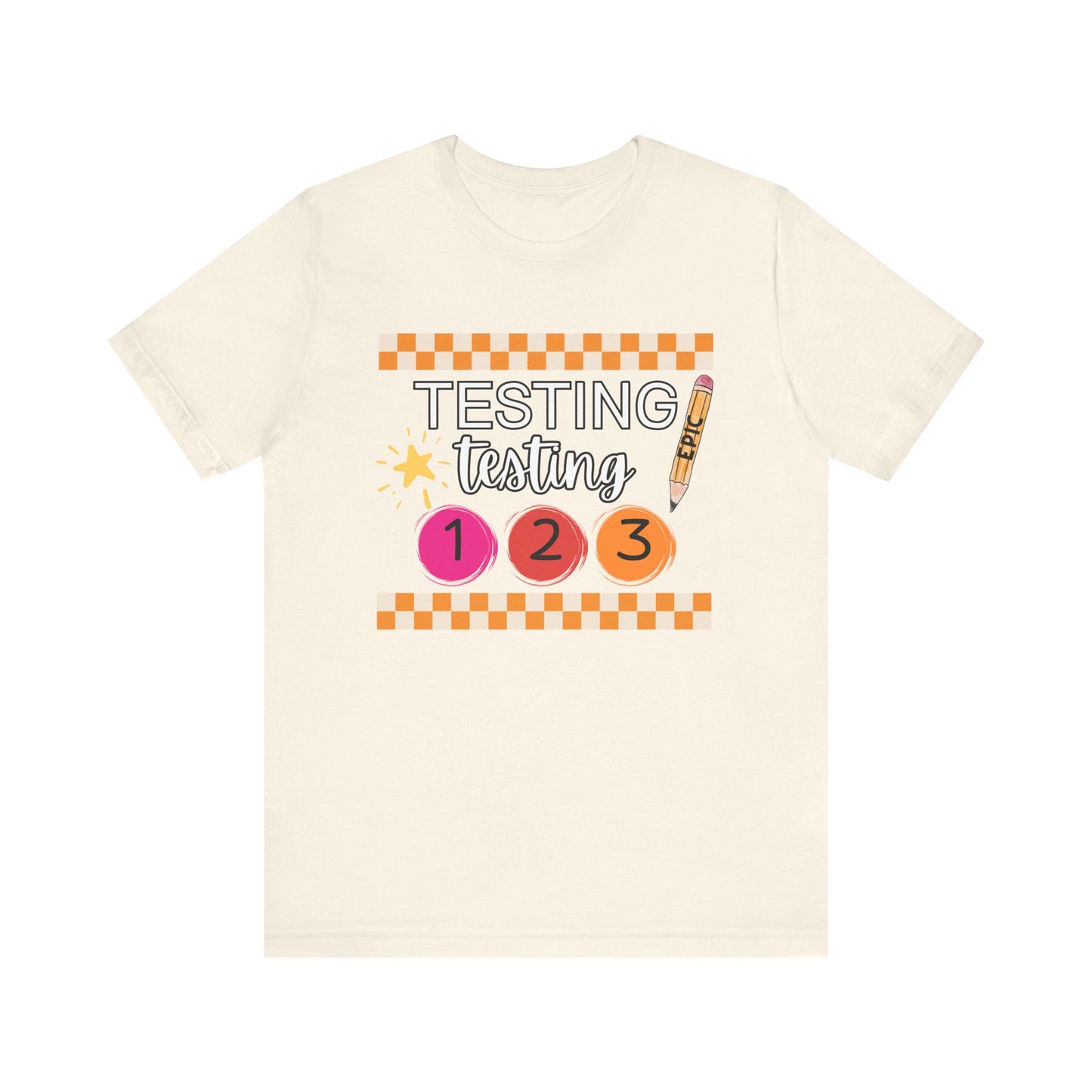 'Epic Testing Testing 1 2 3' Unisex Jersey Short Sleeve Tee