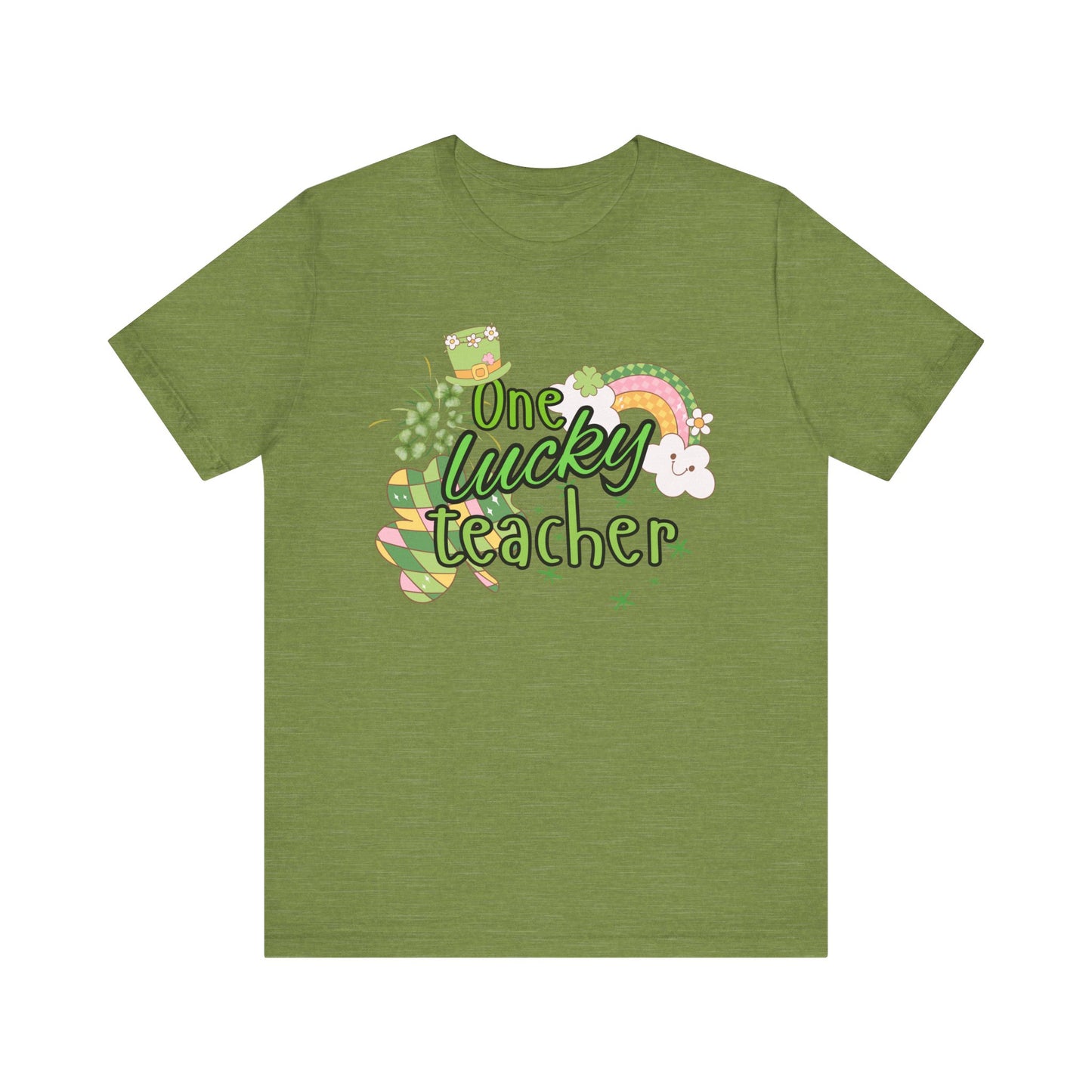 'One Lucky Teacher' Unisex Jersey Short Sleeve Tee