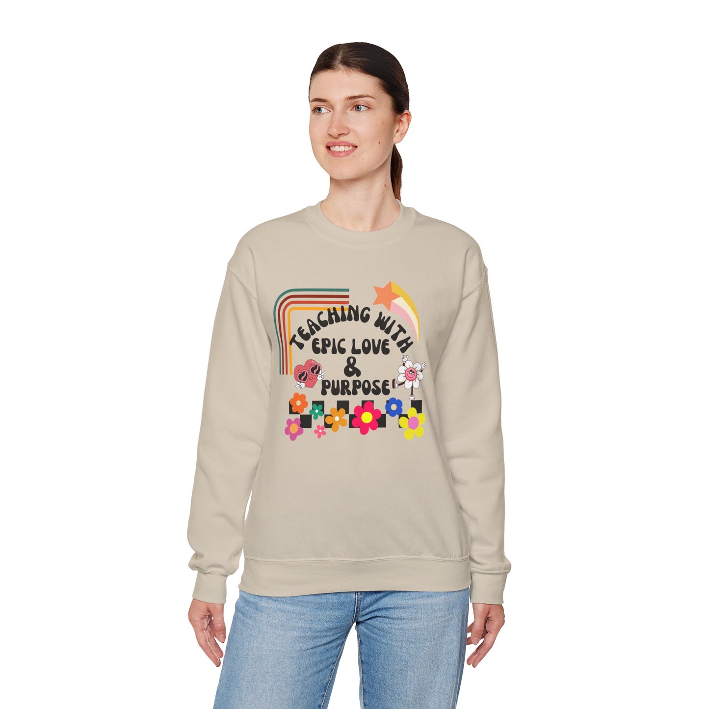 'Teaching With Epic Love & Purpose' Unisex Heavy Blend™ Crewneck Sweatshirt