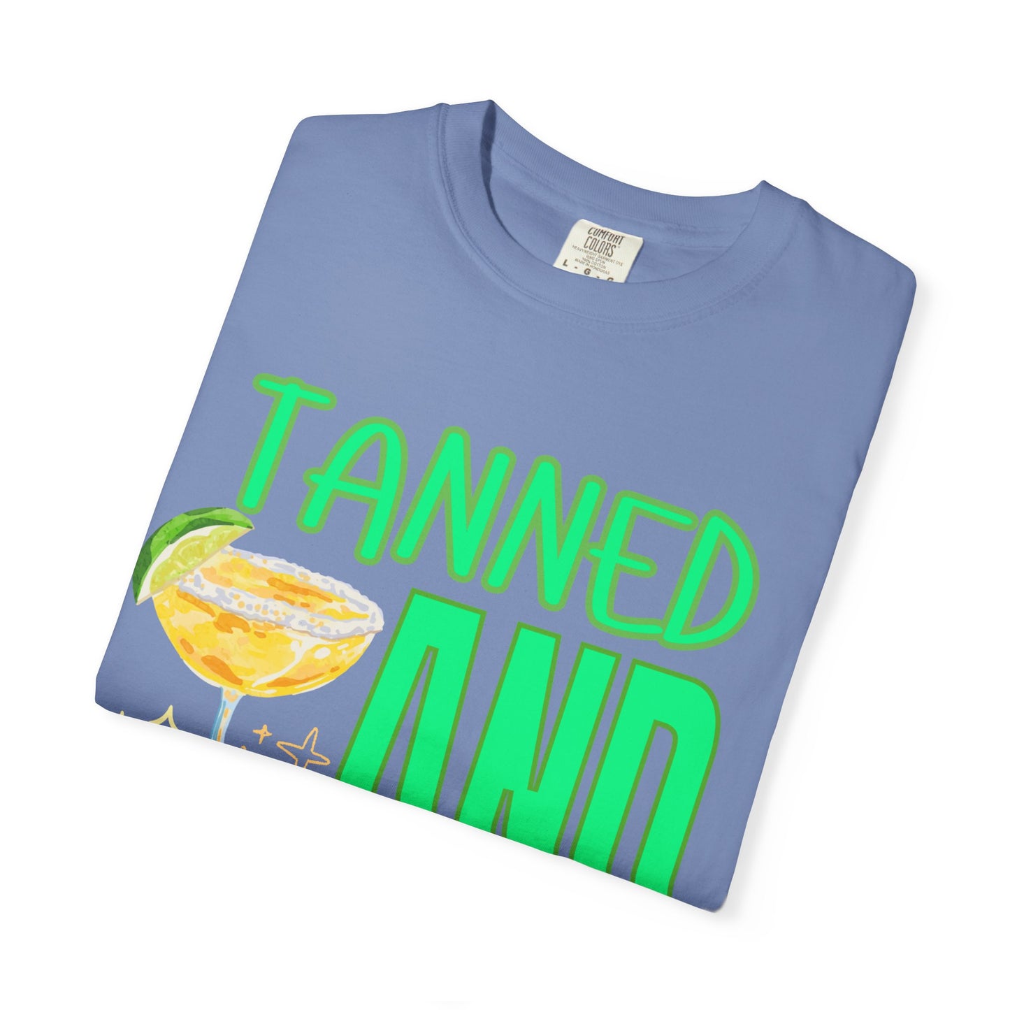 'Tanned and Tipsy' Unisex Garment-Dyed T-shirt