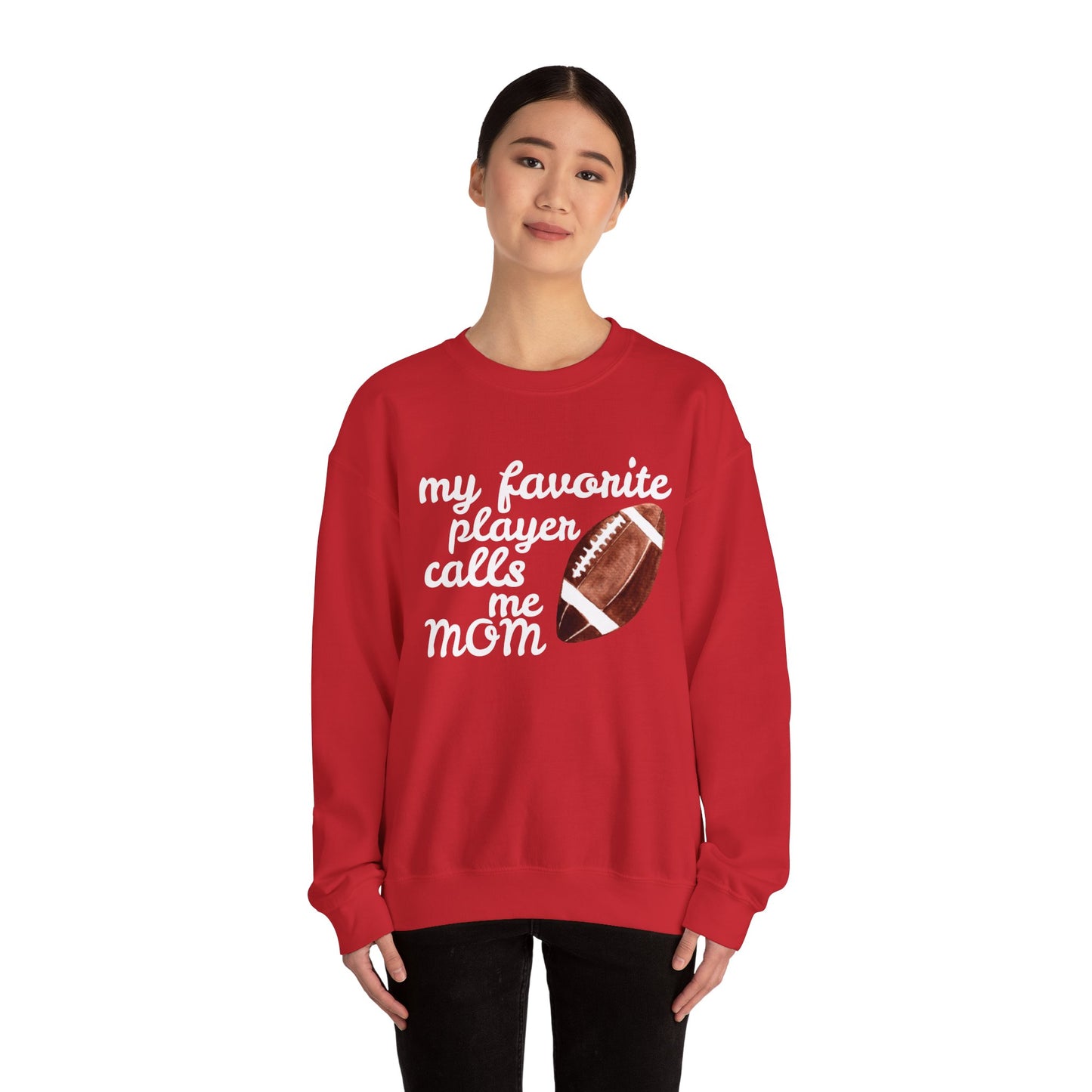 'My Favorite Player Calls Me Mom' Unisex Heavy Blend™ Crewneck Sweatshirt
