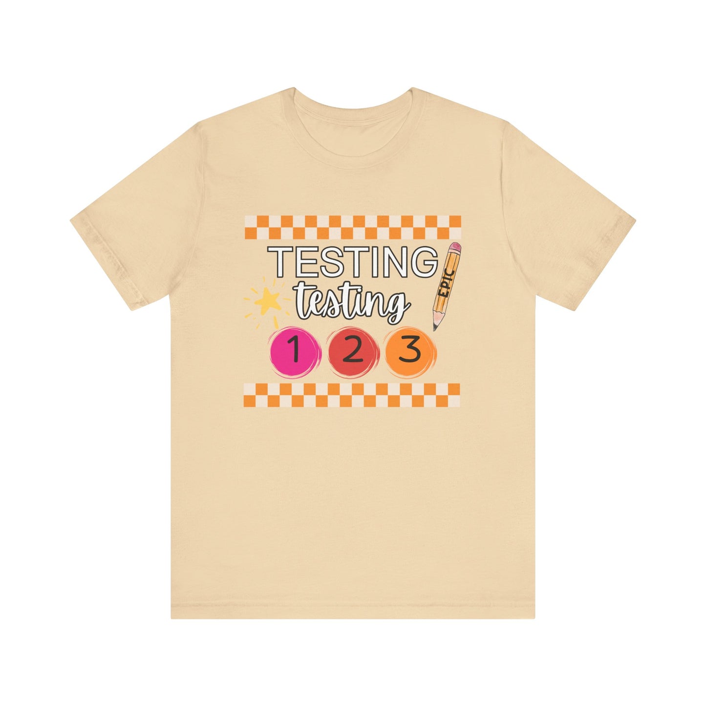 'Epic Testing Testing 1 2 3' Unisex Jersey Short Sleeve Tee