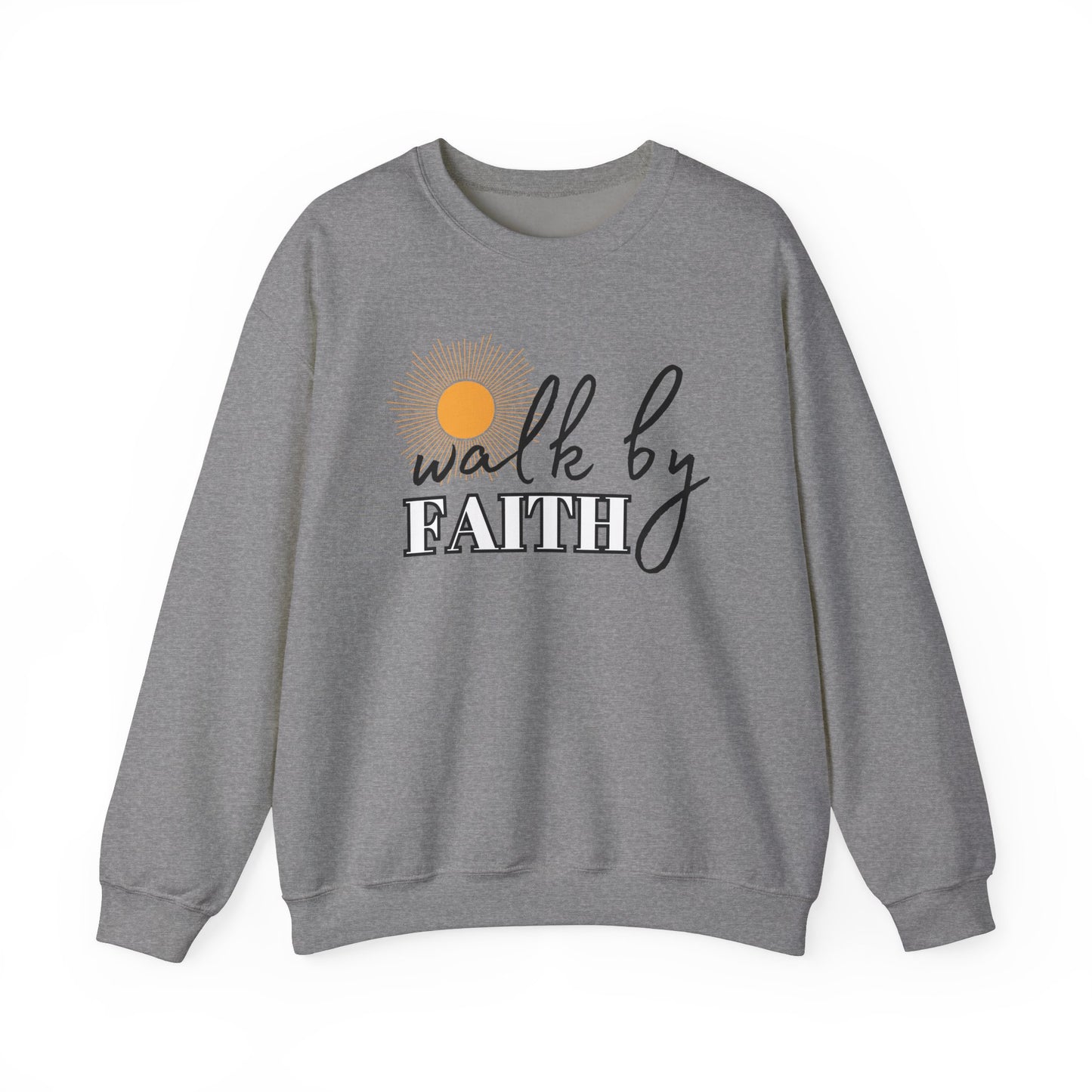 'Walk by Faith' Unisex Heavy Blend™ Crewneck Sweatshirt