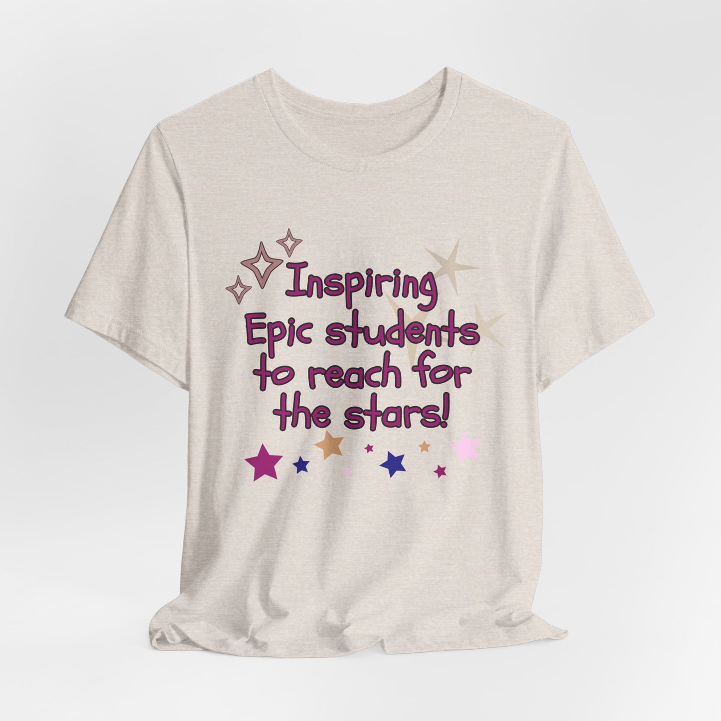 'Inspiring Epic Students To Reach For The Stars' Unisex Jersey Short Sleeve Tee