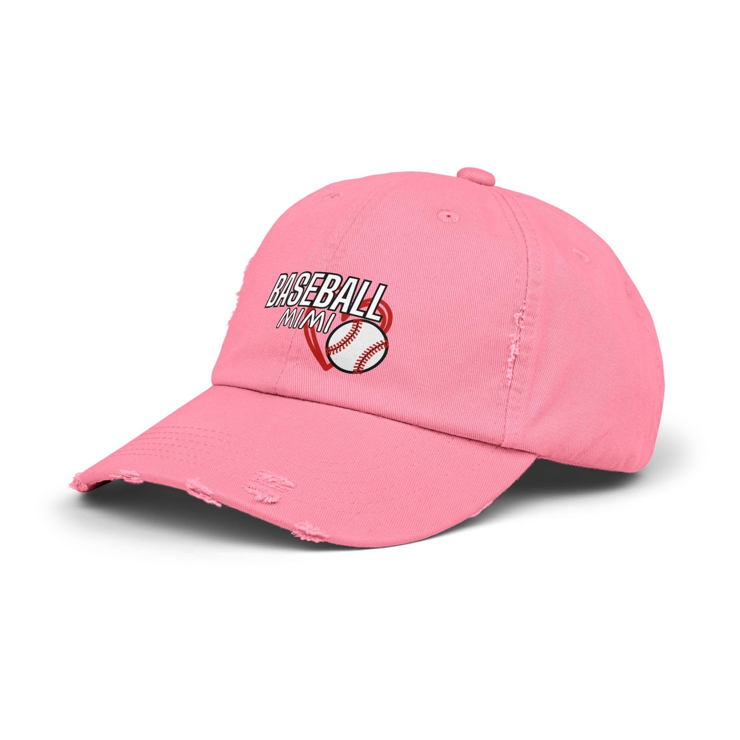 'Baseball Mimi' Unisex Distressed Cap