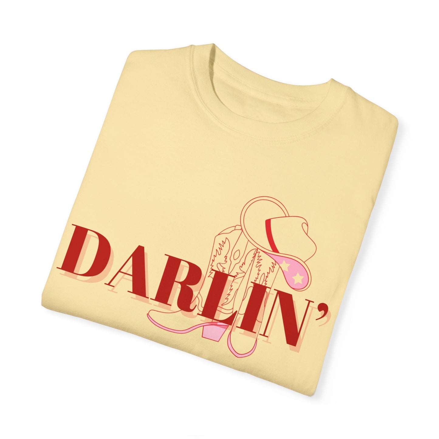 'Darlin' Cowboy Boots' Unisex Garment-Dyed T-shirt