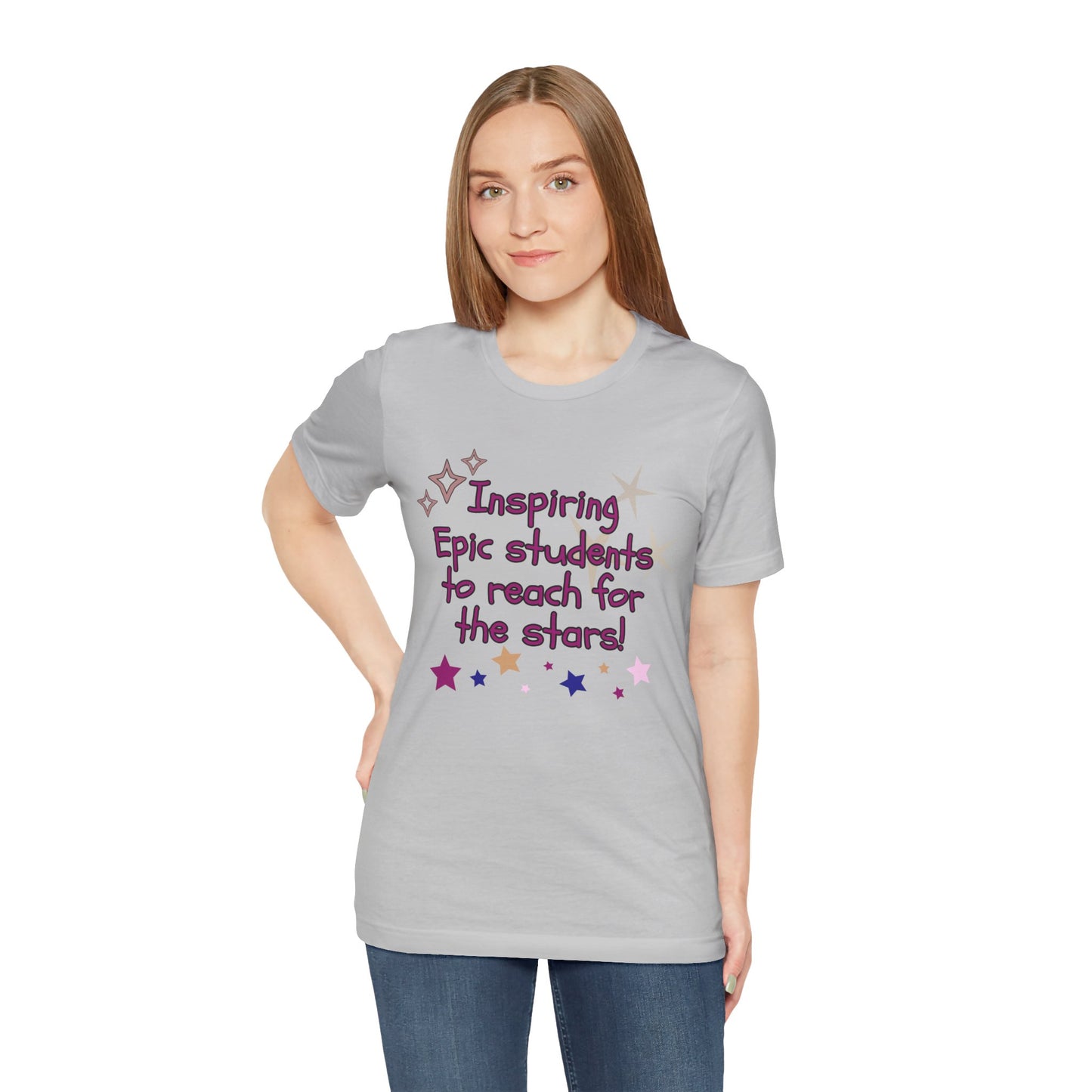 'Inspiring Epic Students To Reach For The Stars' Unisex Jersey Short Sleeve Tee