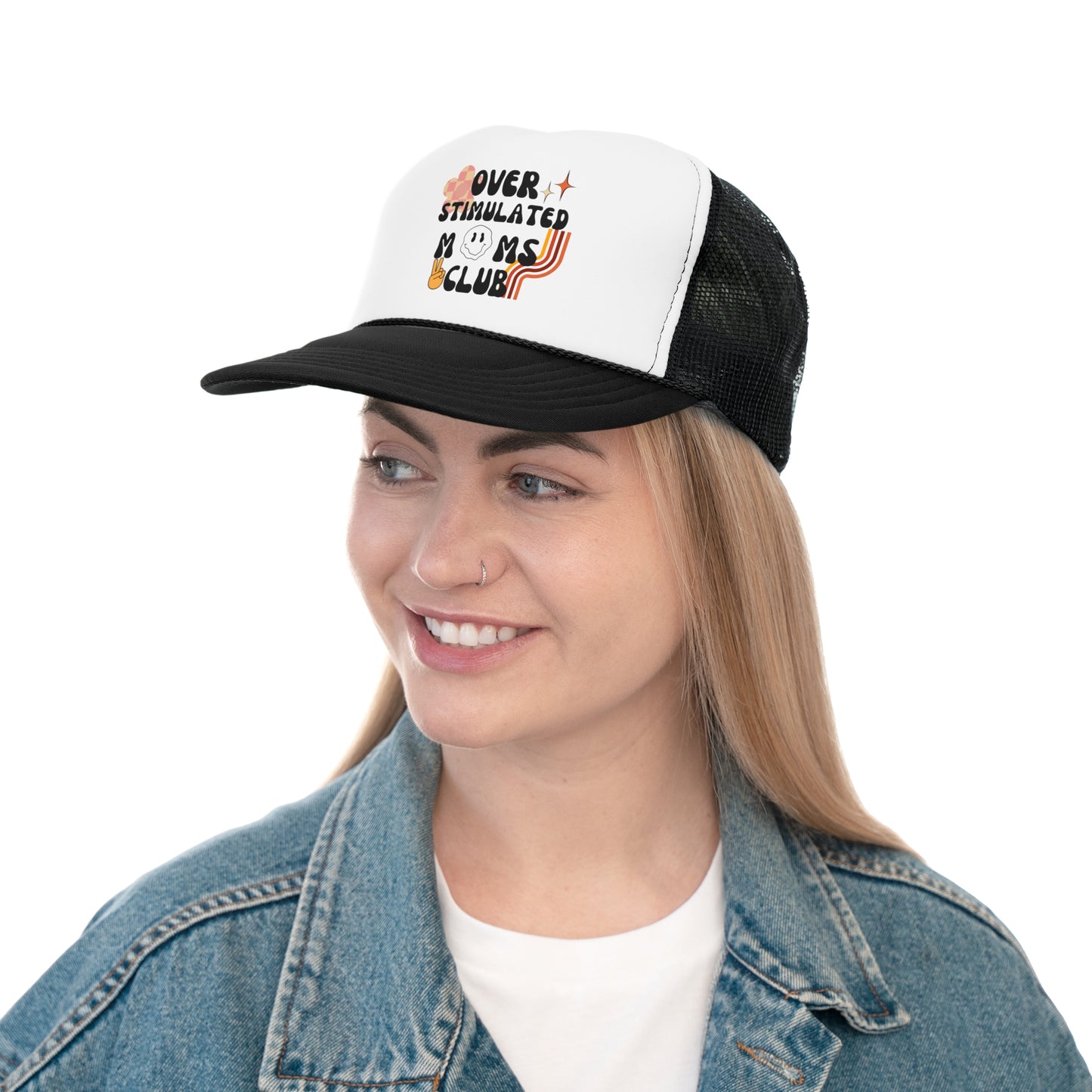 'Retro Over Stimulated Moms Club' Trucker Caps