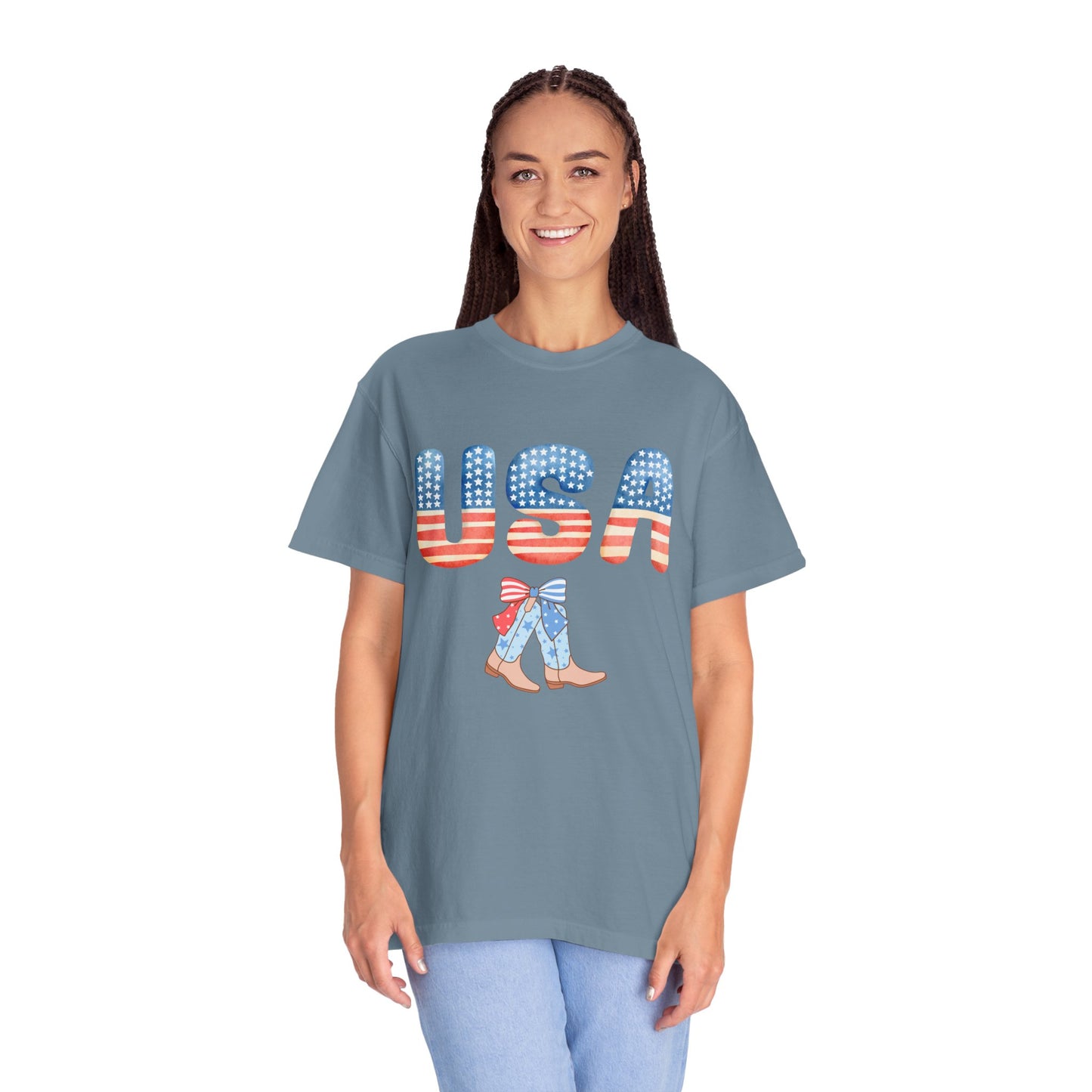'USA' Unisex Garment-Dyed T-shirt
