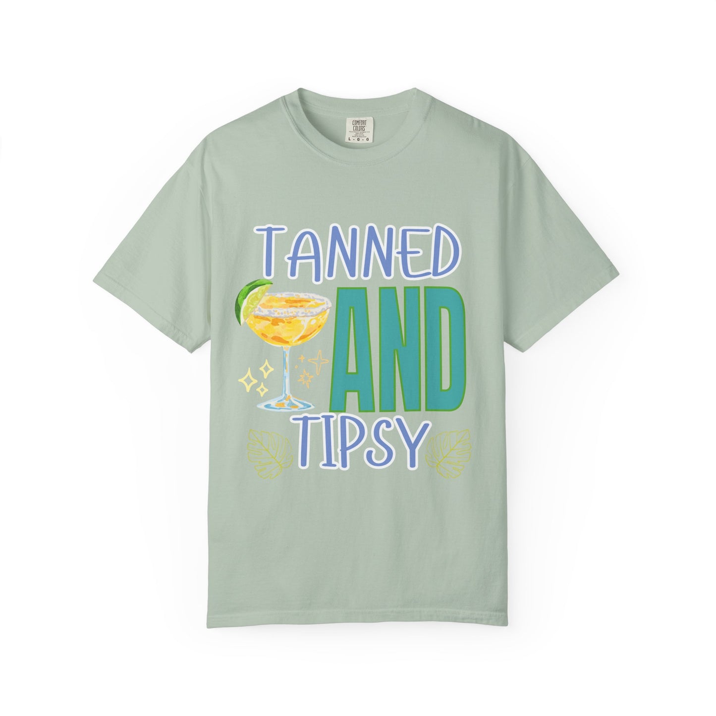 'Tanned and Tipsy' Unisex Garment-Dyed T-shirt
