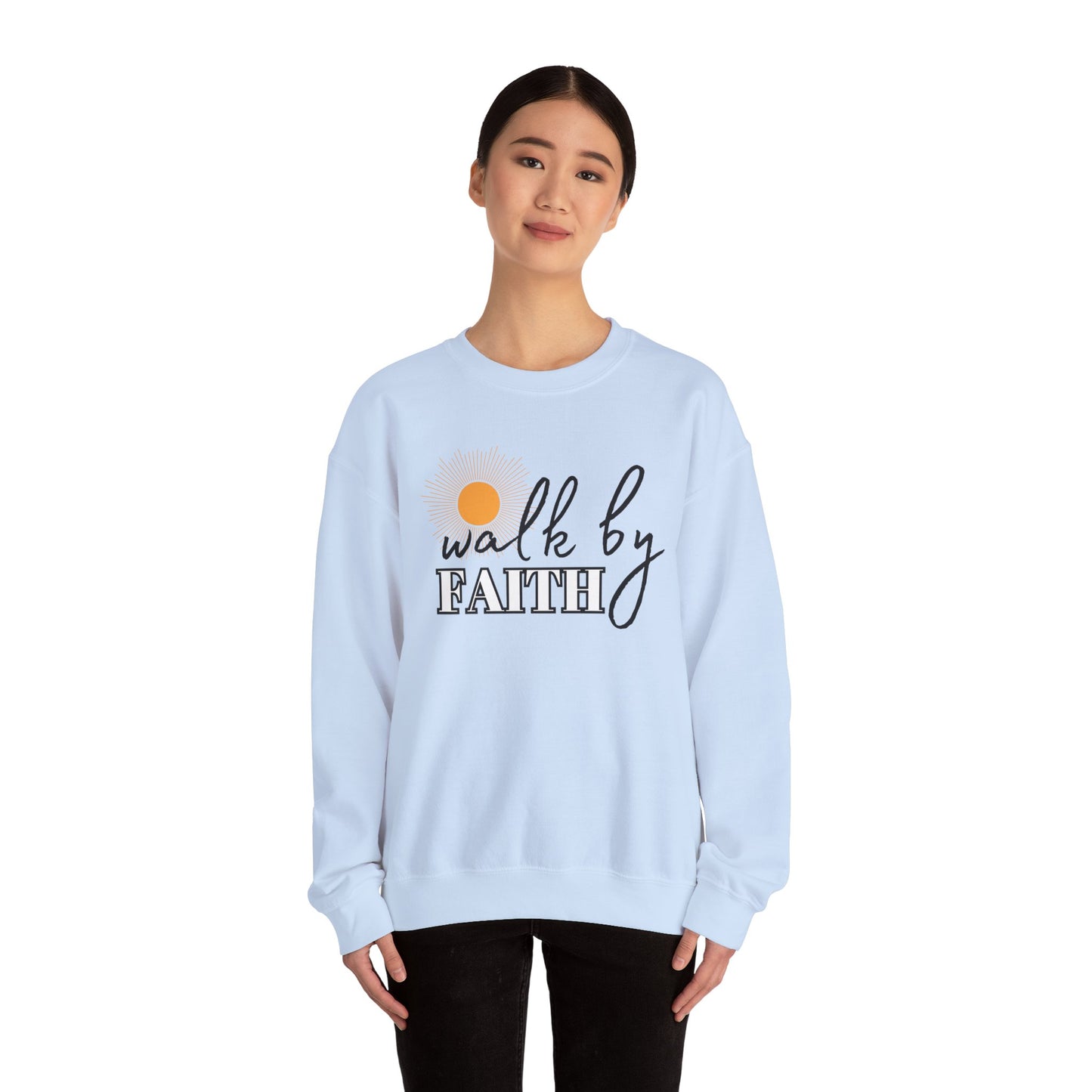 'Walk by Faith' Unisex Heavy Blend™ Crewneck Sweatshirt