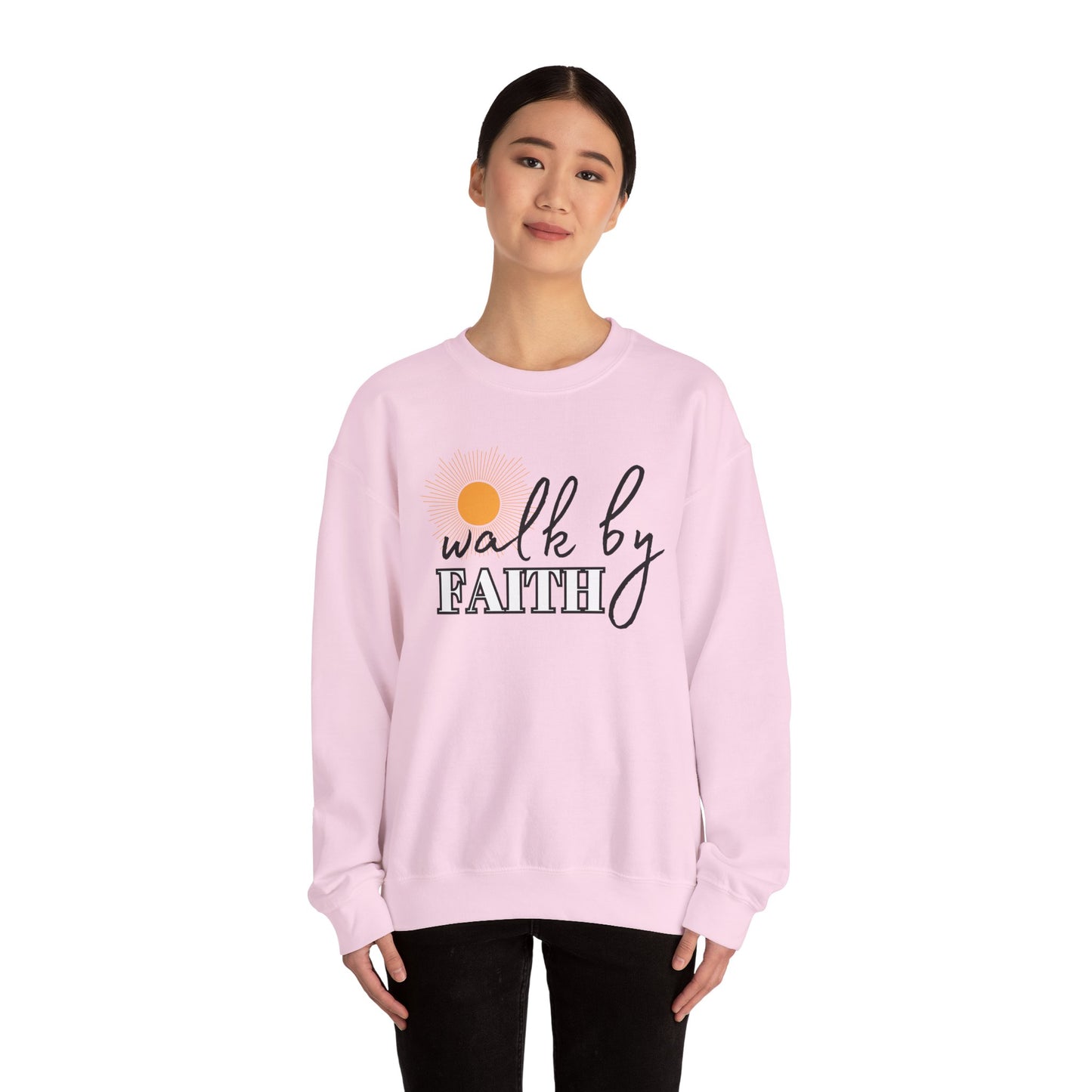 'Walk by Faith' Unisex Heavy Blend™ Crewneck Sweatshirt