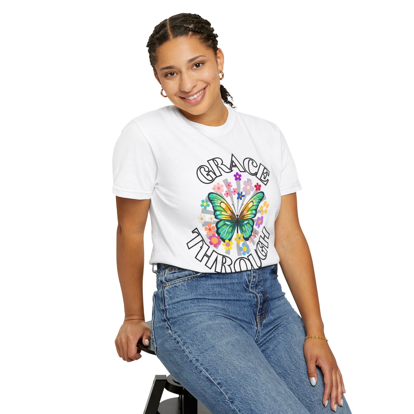 'Grace Through Faith' Unisex Garment-Dyed T-shirt