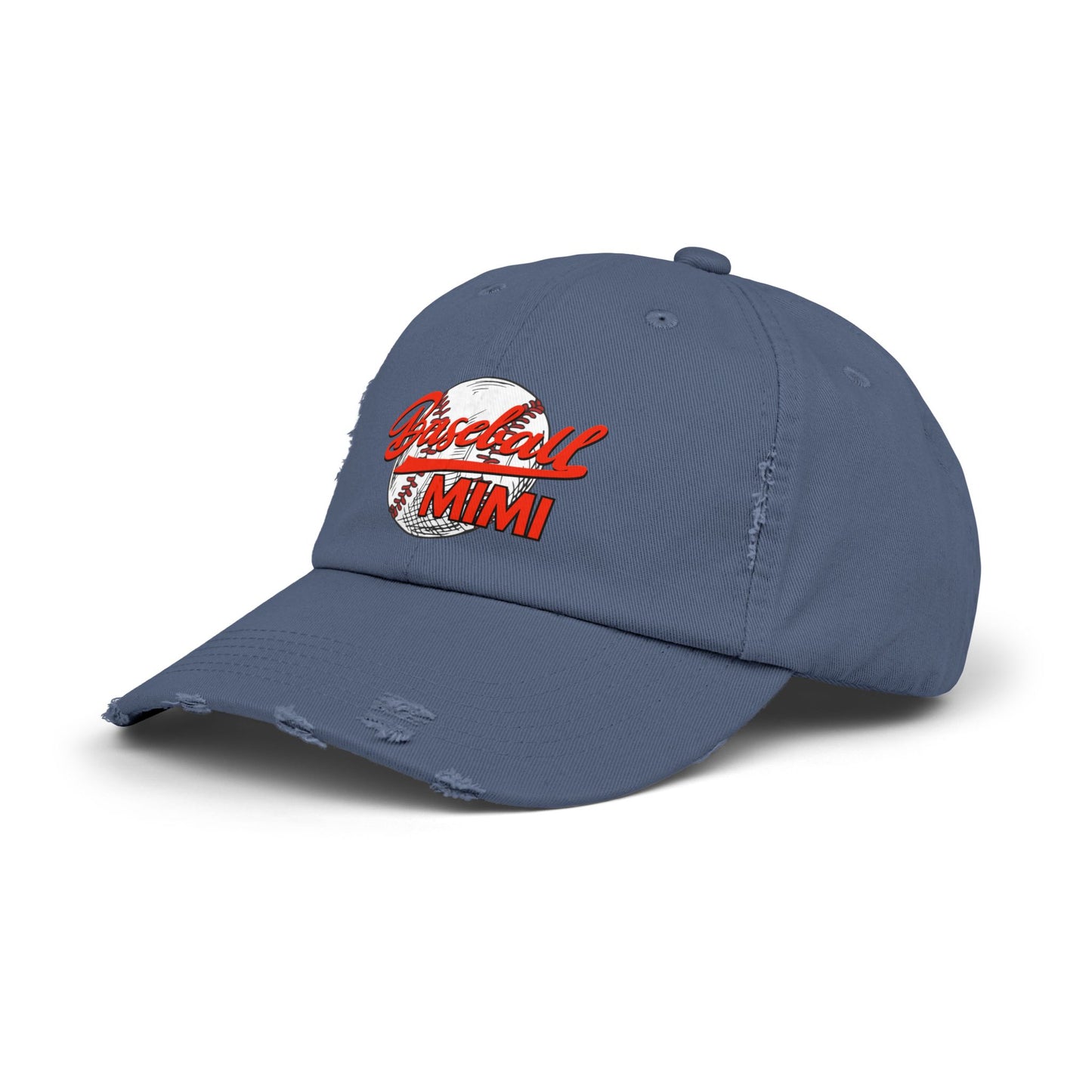 'Baseball Mimi' Unisex Distressed Cap