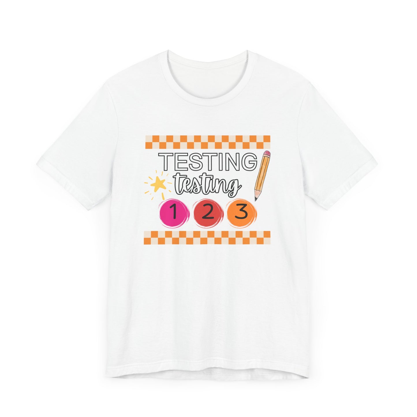 'Testing Testing 1 2 3' Unisex Jersey Short Sleeve Tee