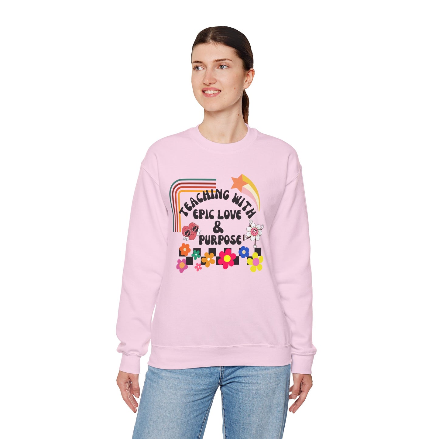 'Teaching With Epic Love & Purpose' Unisex Heavy Blend™ Crewneck Sweatshirt