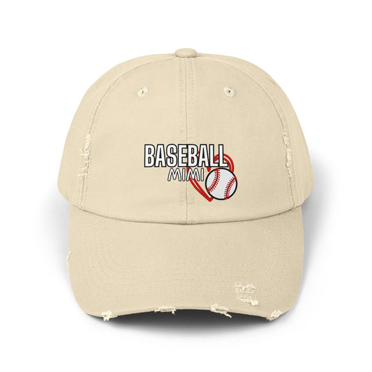 'Baseball Mimi' Unisex Distressed Cap