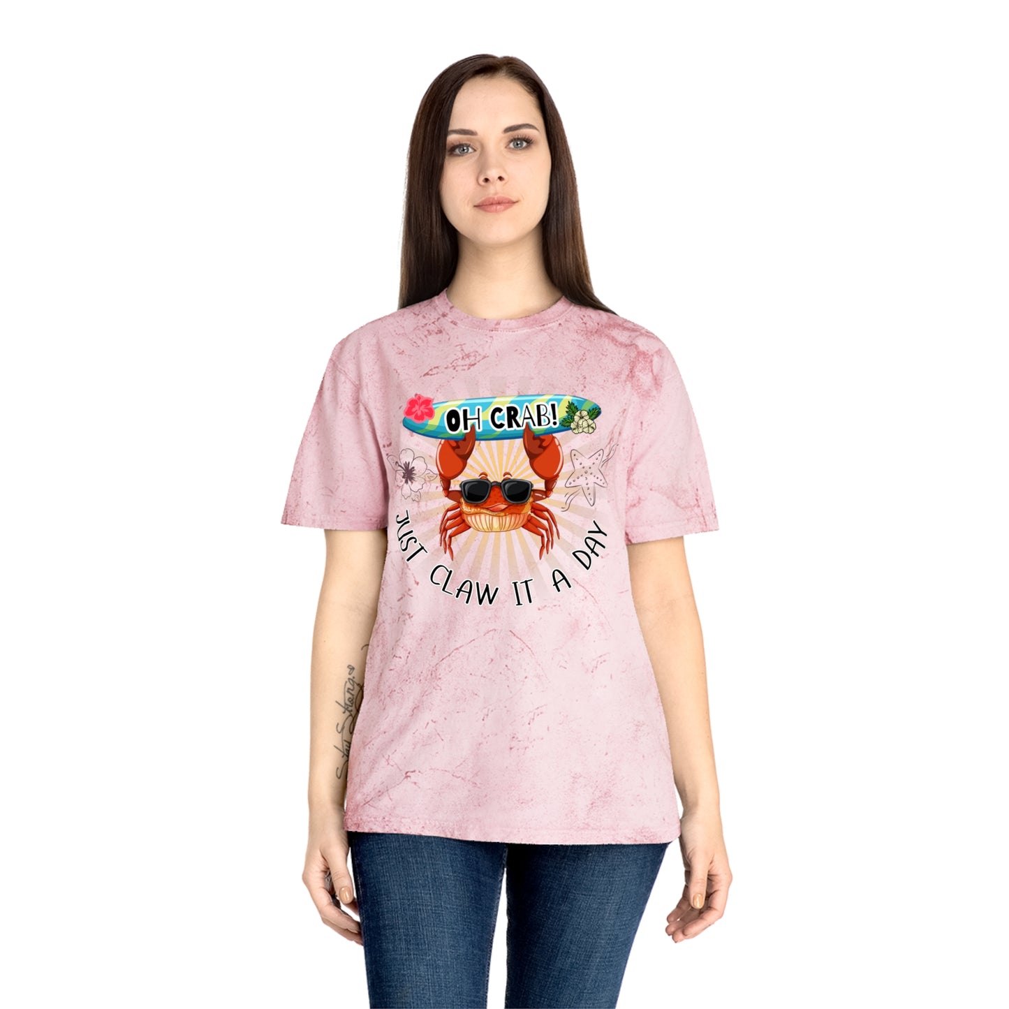 'Oh Crab! Just Claw It A Day' Unisex Color Blast T-Shirt