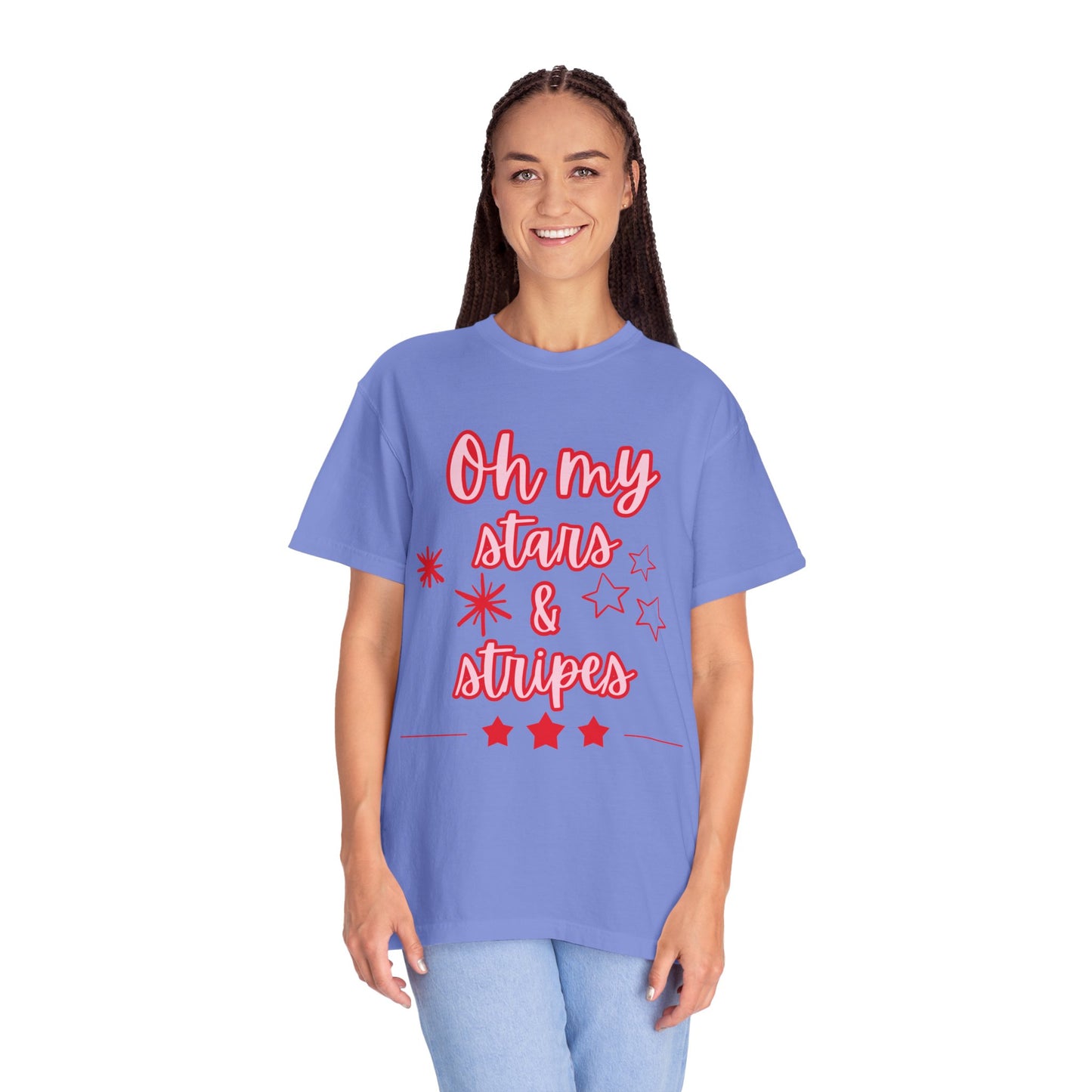 'Oh My Stars & Stripes' Unisex Garment-Dyed T-shirt