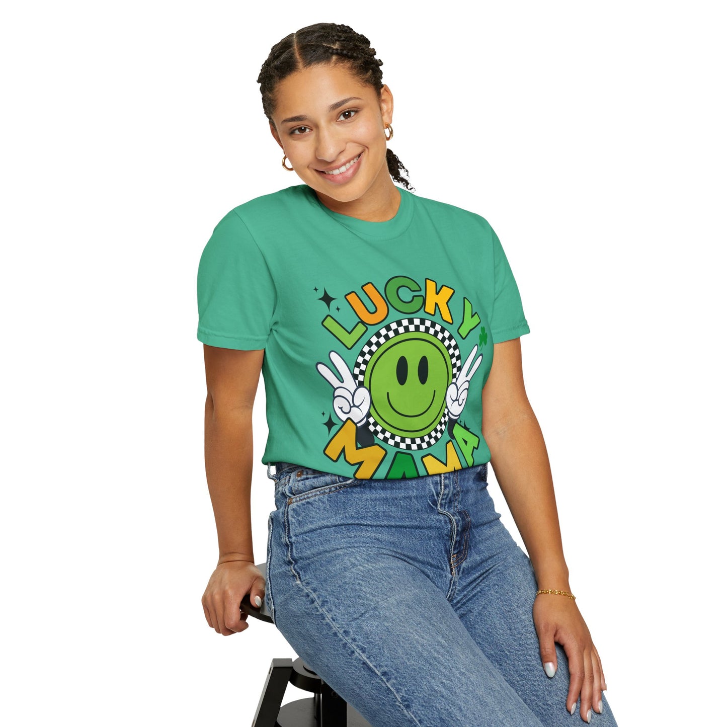 'Lucky Mama' Unisex Garment-Dyed T-shirt