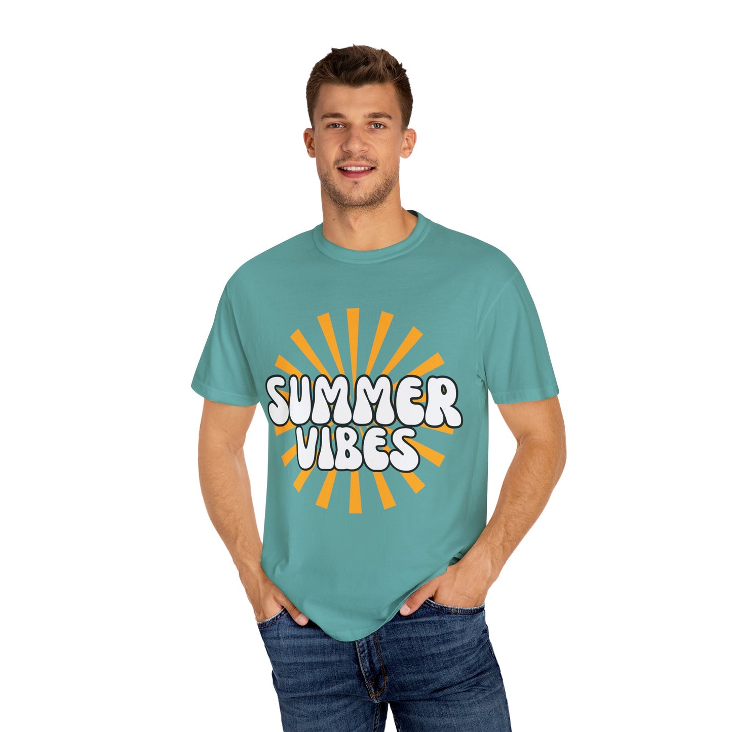 'Summer Vibes' Unisex Garment-Dyed T-shirt
