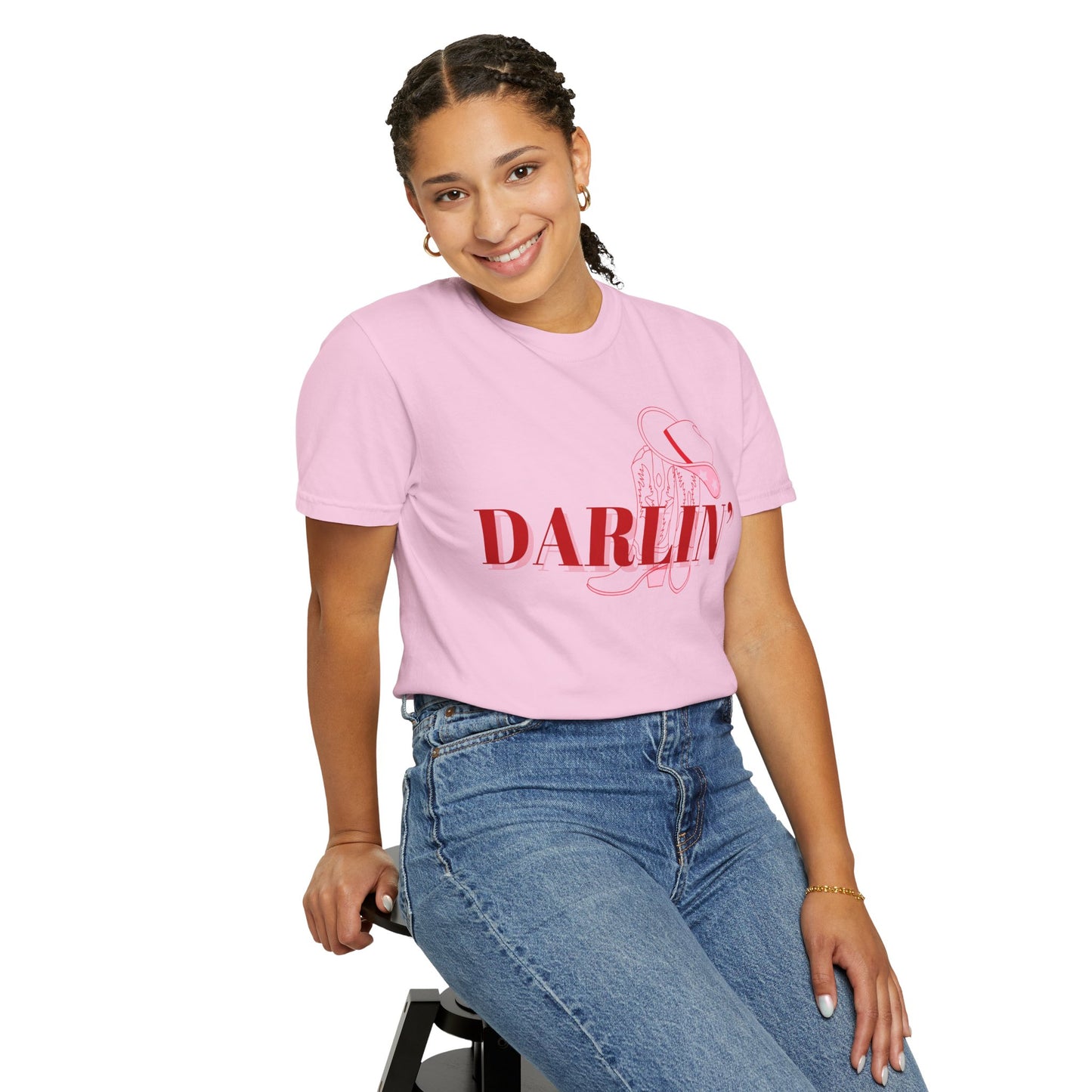 'Darlin' Cowboy Boots' Unisex Garment-Dyed T-shirt